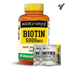 Mason Natural - Vitamina Mason Biotin 5000 Mcg 60 Softg
