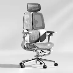 GENERICO - Silla Ergonomica Haven E3 Pro Wing Doble Respaldo Lumbar Alas Gris