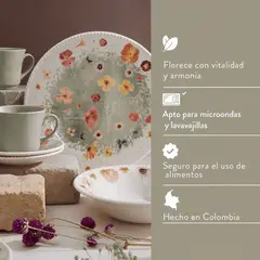 CORONA - Vajilla Aroma 4 Puestos 16 Piezas