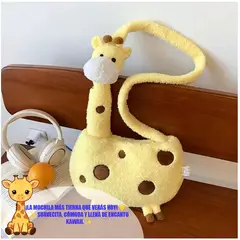 OEM - Bolso Morral Jirafa Adorable Para Niños Amarillo