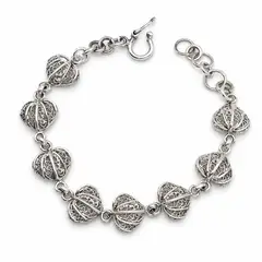 GENERAL - Pulsera Corazones en Filigrana Pavonada