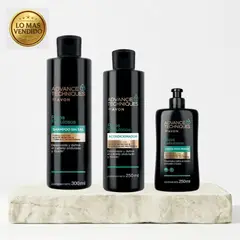 AVON - ADVANCE TECHNIQUES RIZOS FABULOSOS SHAMPOO + ACONDICIONADOR + CREMA DE PEINAR