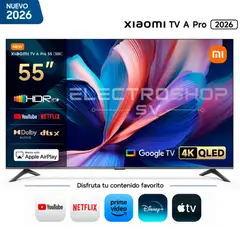 XIAOMI - Televisor 55" Smart TV QLED 4k Ultra HD A PRO 2026