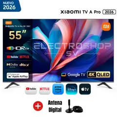 XIAOMI - Televisor 55" Smart TV QLED 4k Ultra HD A PRO 2026 + Antena