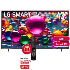 LG - Televisor 43 Smart TV FHD THINQ AI 43LR6000PSA + Magic Remote MR24