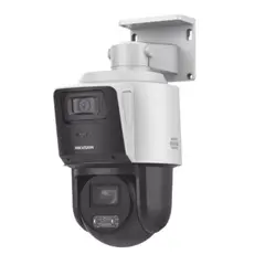 Hikvision - Cámara PoE IP 8MP Exterior Panorámica 180° PTZ IA Reconocimiento Facial Audio Bidireccional