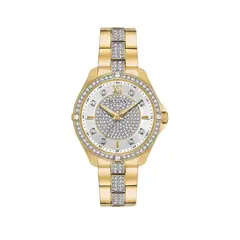 Bulova - RELOJ CRYSTAL DAMA DORADO