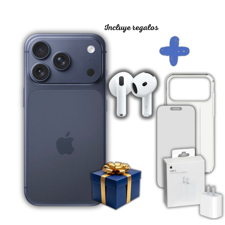 IPHONE 17 PRO 256GB Esim - DEEP BLUE + MICA + CASE + CARGADOR