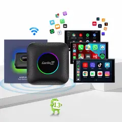 GENERICO - Carlinkit Ambient AI Box Android 13 - 8GB RAM + 128GB - CarPlay y Android Auto Inalámbrico