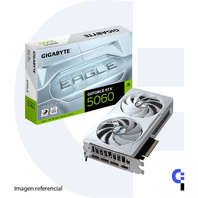 TARJETA DE VIDEO GDDR7 8GB RTX 5060 EAGLE ICE NVIDIA GEFORCE 128 BITS