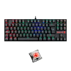 REDRAGON - TECLADO KUMARA RGB K552 RGB NEGROROJO