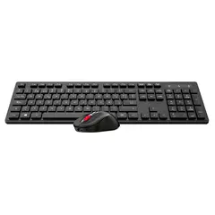 HALION - Kit Teclado Y Mouse Recargable HA-K662 | Inalámbrico 2.4G | USB | Negro