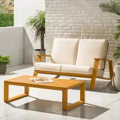 MOVENDA - Sofá de Terraza para 2 Personas con Mesa Pelicano
