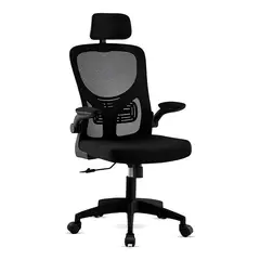INIUS - Silla de Oficina Ergonomica Giratoria con Soporte Lumbar Guss Negro