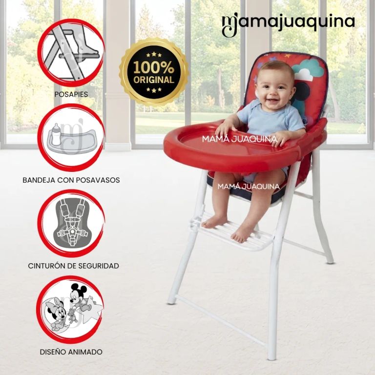 Silla de Comer Plegable «MOUSKA» con DIseño Ratón Red