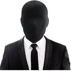 GENERICO - Mascara negra sin agujeros para cosplay