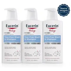 EUCERIN - Baby Baño y Shampoo 400ml Pack x3- 2026