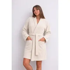 GENERICO - BATA SALIDA DE BAÑO PARA MUJER COMODA Y LIGERA