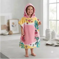 GENERICO - TOALLA CON CAPUCHA PARA NIÑAS