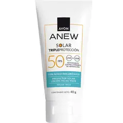 AVON - Anew Solar Triple Protección FPS 50 Protector Solar Loción Facial Mate -40G
