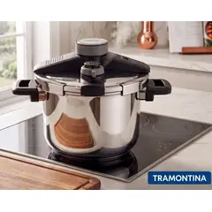 TRAMONTINA - OLLA A PRESION DE ACERO INOXDABLE 6 LITROS - ORIGINAL