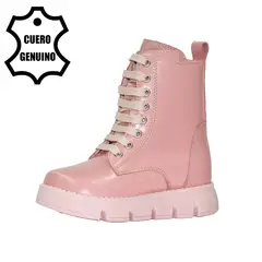 BRUNO KIDS - BOTÍN NIÑA DE CUERO ROSADO