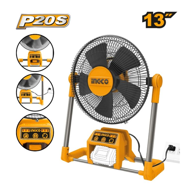 VENTILADOR INALÁMBRICO E ELÉCTRICO 20V Y 220V CFALI2001