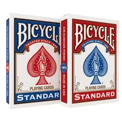 GENERICO - Cartas de Poker Bicycle Standard 808 Rider Back Originales Rojo o Azul