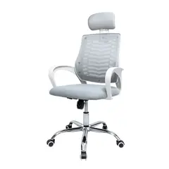 INIUS - Silla de Oficina Ergonómica Viggo con Cabecera Regulable Gris