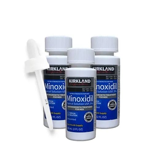 Minoxidil 5% Aumento Cabello y Barba Pack X3 de 60 mL
