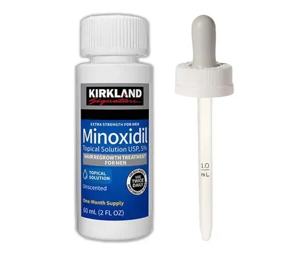 Minoxidil 5% Aumento Cabello y Barba Hombre Mujer con Gotero
