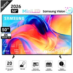 SAMSUNG - Televisor 50 Mini LED 4K UN50M70HAGXPE Smart TV con HDR