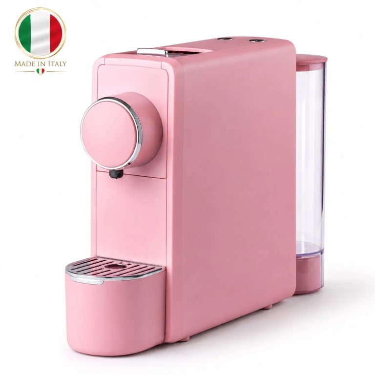 Maquina de café Expreso Italiana Rosada con capsúlas - EspressoDue Marta 19 Bar