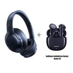 BASEUS - PACK AUDIFONOS BH1 LITE (80h) + AUDIFONOS BOWIE E 13 (30h) INALAMBRICOS NEGRO