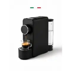 EXPRESSO DUE - Maquina de café Expreso Italiana negra con capsúlas - EspressoDue Marta 19 Bar