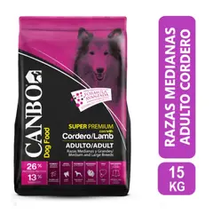 CANBO - Súper Premium Adulto Cordero Razas Medianas y Grandes 15 Kg