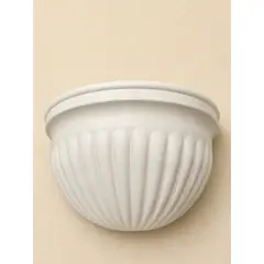 PLASTIMACETA - MACETA DE PARED COLOR BLANCO. PLÁSTICO MODELO GRECO ROMANA DE 32 cm. LÍNEA CLÁSICA