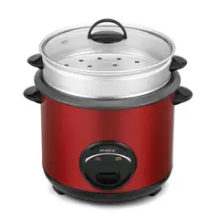 HOLSTEIN HOUSEWARES - Olla Arrocera Holstein HH-09171002R Roja con vaporera 2.5 litros