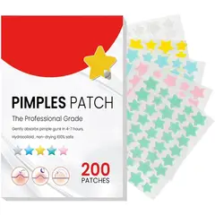 OEM - PARCHES ANTI ACNE PAÑO FACIAL PARA IMPERFECCIONES GRANOS Y ESPINILLAS STICKER 200 UNIDADES