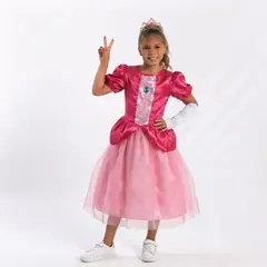 GENERICO - PRINCESA PEACH DISFRAZ PARA NIÑAS