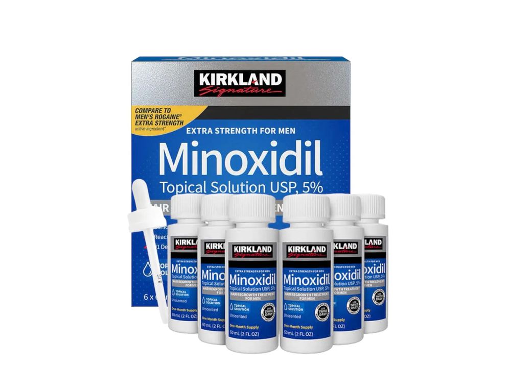 Minoxidil 5% Caja 6 Frascos - Barba - Cabello y Cejas