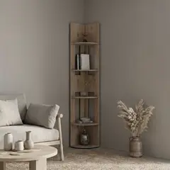 TUHOME - Estante Esquinero Home-E7 Macadamia 180,6x30,0x30,0 Cm