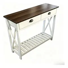 ANYHOGAR - Mesa Auxiliar Consola Estilo Campestre Con Cajones