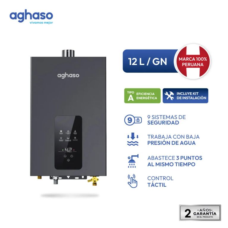 Terma Digital a Gas Natural 12 Litros Tiro Forzado