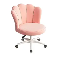 GENERICO - Silla Giratoria Ergonómica de Escritorio Oficina Tocador Color Rosado Buckingham-Niña