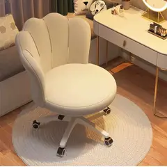 GENERICO - Silla Giratoria Ergonómica de Escritorio Oficina Tocador Color Beige Buckingham-Niña