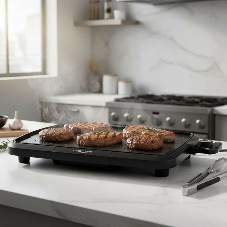 Parrilla Eléctrica 1800w Con Termostato Rpe-bbq10 Recco