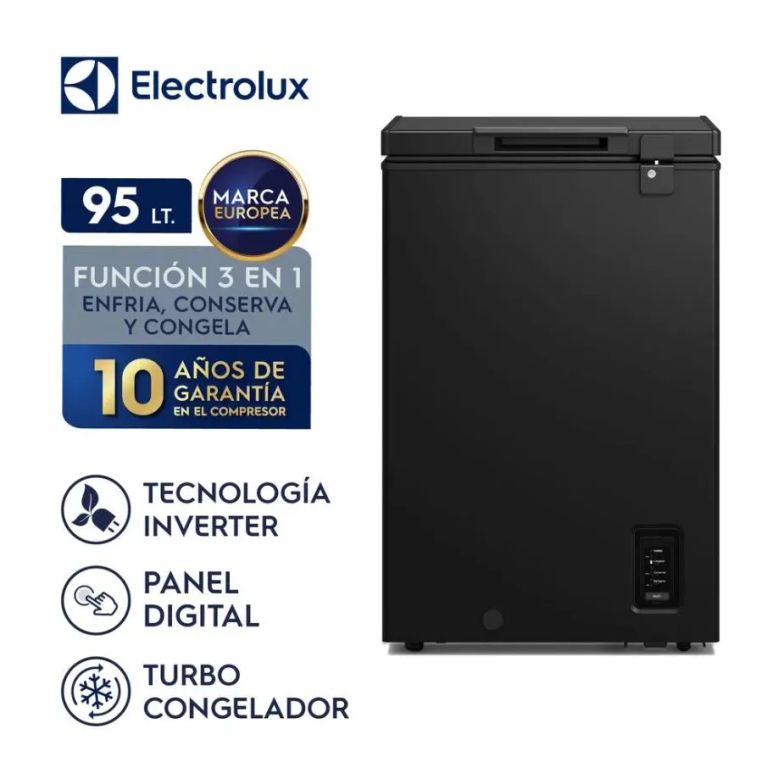 Congelador Horizontal -95L Negro con Función Turbo EFH10S2P5AB