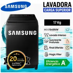 SAMSUNG - LAVADORA ECOBUBBLE 17KG WA17CG6441BVPE NEGRO