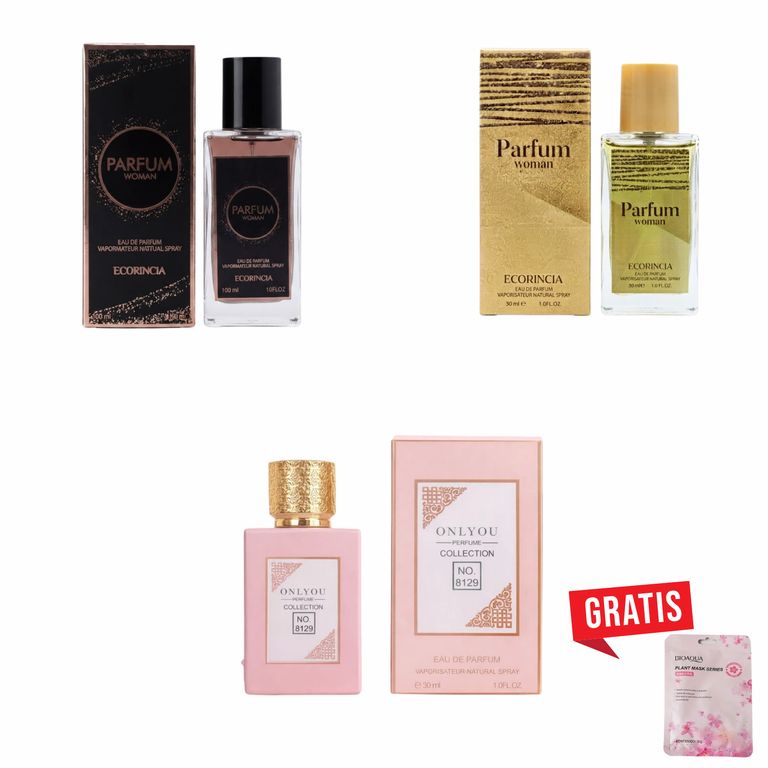 Set 3 Mini Perfumes Dulces 30ml Mujer